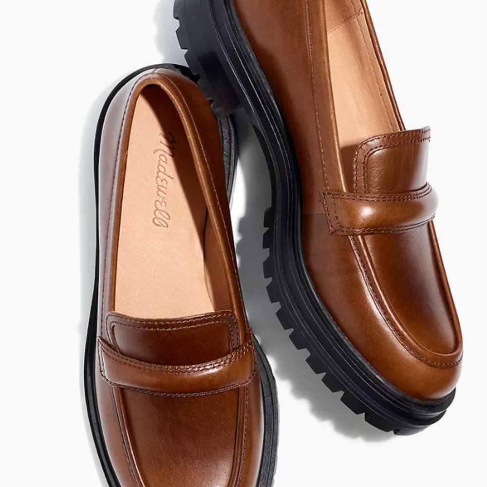 Madewell The Bradley Lugsole Loafer in Leather, size 10 (women's)